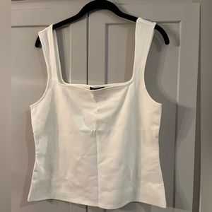 Express Thick Strap Tank Top, White, Size L
